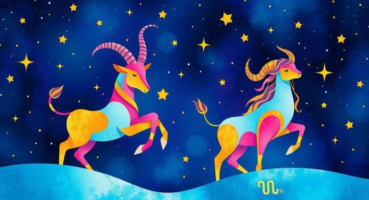 A symbolic representation of astrology, featuring abstract zodiac signs amidst vibrant celestial backgrounds.