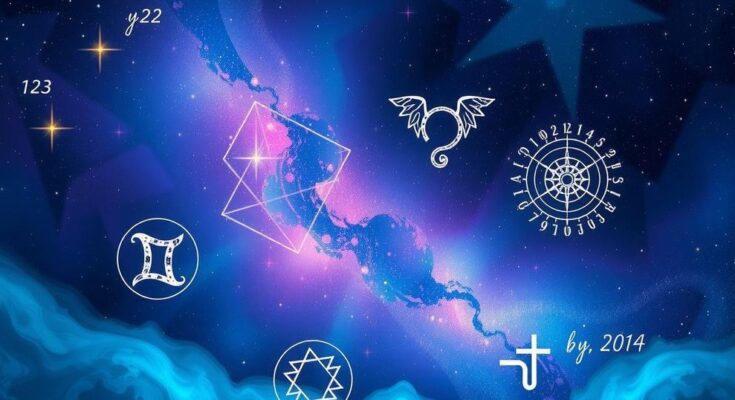 A vibrant cosmic scene with astrological symbols against a starry background, embodying change and growth for the week.