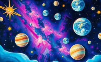 Гороскопы, небосвод, звезды, планеты, космическое вдохновение.