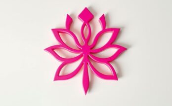 A bright pink decor item representing positivity and balance for Taurus, set against a soothing background.