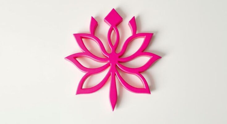 A bright pink decor item representing positivity and balance for Taurus, set against a soothing background.