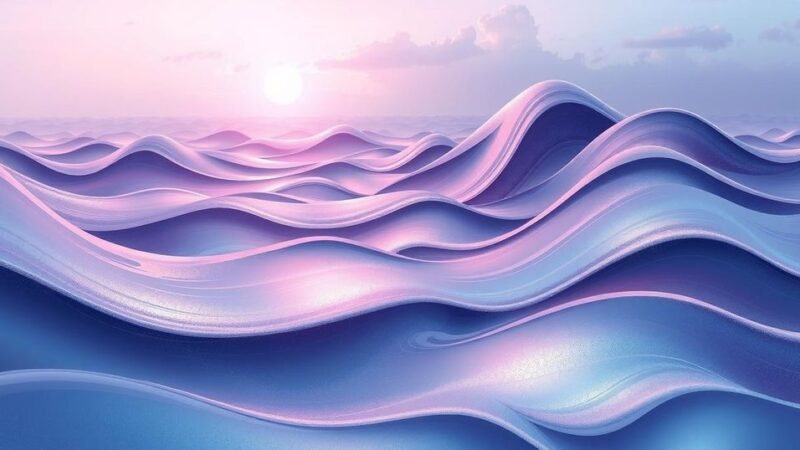 A serene scene with flowing water and dreamy purple hues, symbolizing emotional growth and creativity for Pisces.