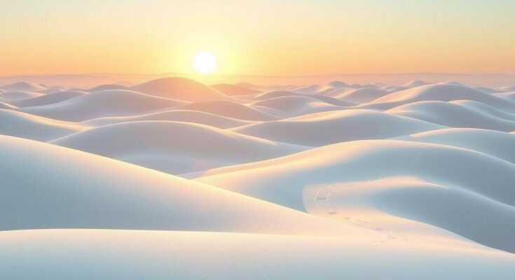 A serene landscape with soft hues representing balance, harmony, and the pathway of hard work.
