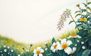 A serene white landscape depicting growth and positivity, representing achievements and harmonious relationships.