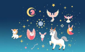 Artistic representation of zodiac signs with celestial themes and airy hues, showcasing the harmony of astrology and communication.