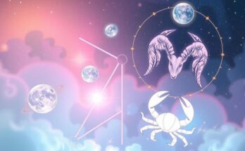 Astrological horoscope for personal growth and planning, featuring celestial symbols and calming colors.