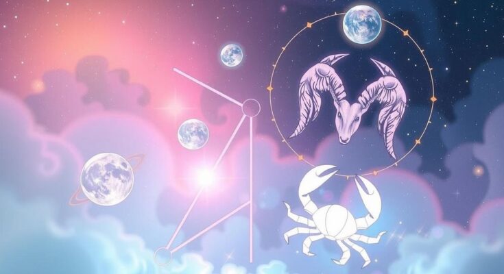 Astrological horoscope for personal growth and planning, featuring celestial symbols and calming colors.