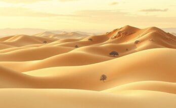 A serene landscape with a calming mud color palette, conveying health and harmony without any people.