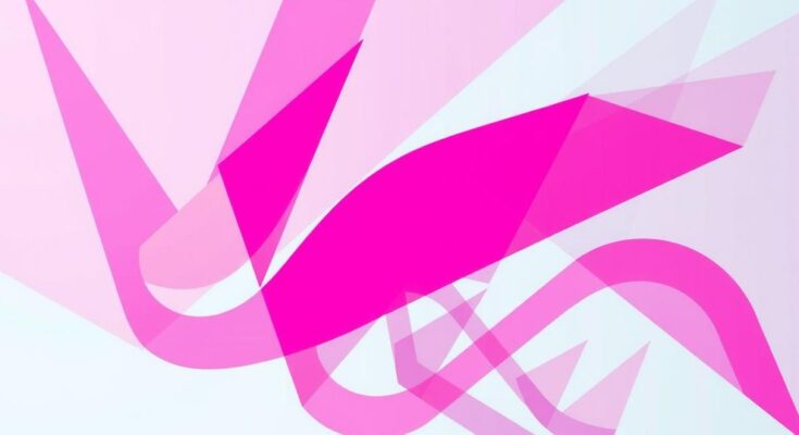 A bright pink abstract geometric pattern representing clear communication and positivity in discussions.