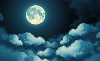 A cozy nighttime scene with a serene moonlight glow, symbolizing communication and intimacy.