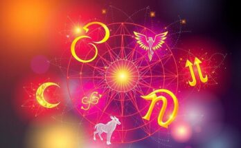 Astrological symbols with vibrant colors, embodying transformation and positive energy for zodiac signs.