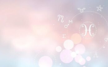 Astrological forecast symbols representing zodiac signs amid serene cosmic elements with soft pastels.