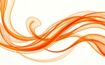 A vibrant orange abstract design symbolizing commitment and clarity in work and relationships.
