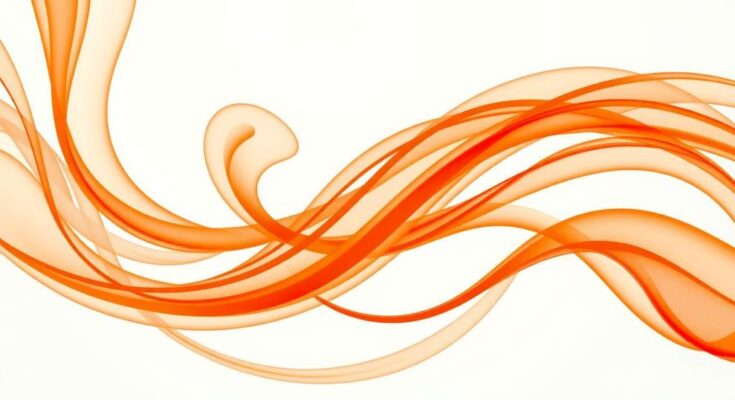 A vibrant orange abstract design symbolizing commitment and clarity in work and relationships.