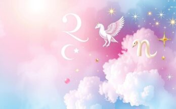 A celestial theme featuring stars and zodiac symbols against a soft pastel gradient background, symbolizing love and connection.