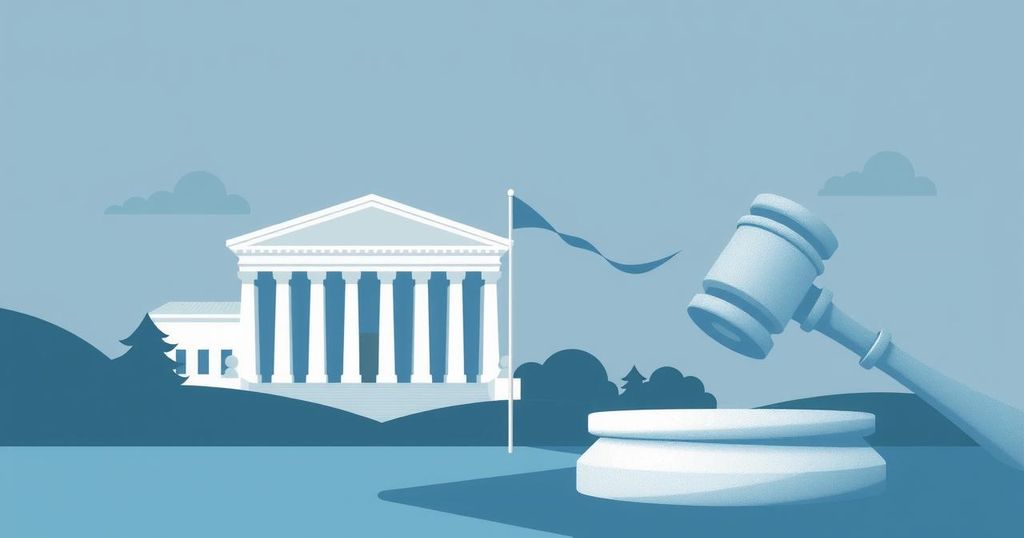 A political landscape illustrating legislative processes with neutral tones and abstract elements representing democracy.