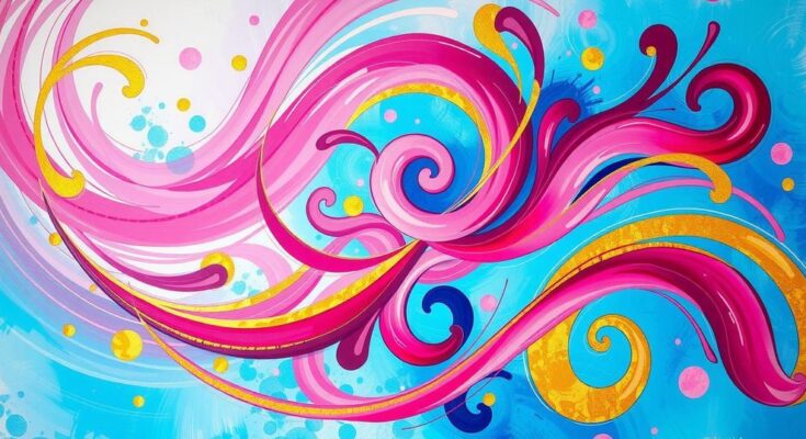 Colorful abstract art representing joy and pleasure during a fun-filled week ahead, inspired by astrology.