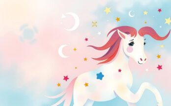 Astrological symbols representing horoscopes with a celestial backdrop and soft pastel colors.