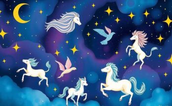 Celestial inspired illustration of zodiac signs with stars and cosmic elements depicting harmony and self-discovery.